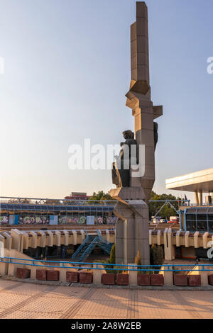 SOFIA, BULGARIA - SEPTEMBER 15, 2019: Sunset view of Central Railway Station in city of Sofia, Bulgaria Stock Photo