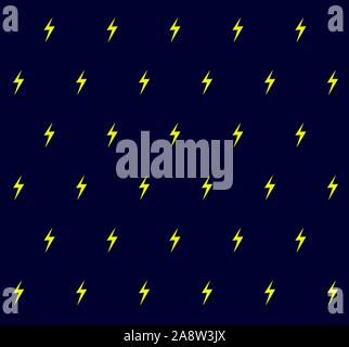 Lightning pattern on a dark background. Vector. Ornament for fabric or packaging. Stock Vector