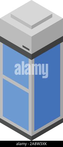 One person elevator icon, isometric style Stock Vector