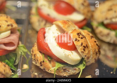 tasty mix italian panini & starters Stock Photo