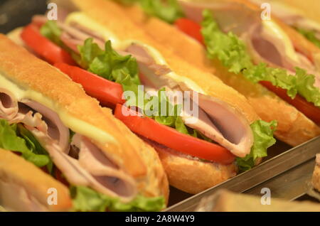 tasty mix italian panini & starters Stock Photo