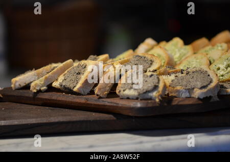 tasty mix italian panini & starters Stock Photo