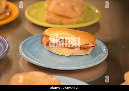 tasty mix italian panini & starters Stock Photo