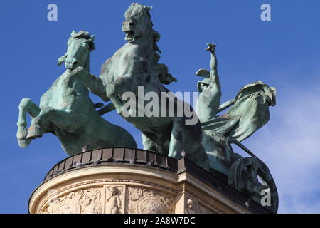 Details of the Millennium Memorial in Heroes' Square, Budapest Stock Photo