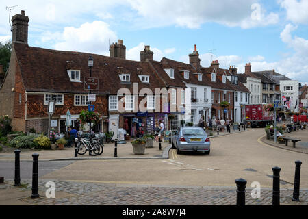 High street in the town of battle near hastings shot in summer Stock Photo