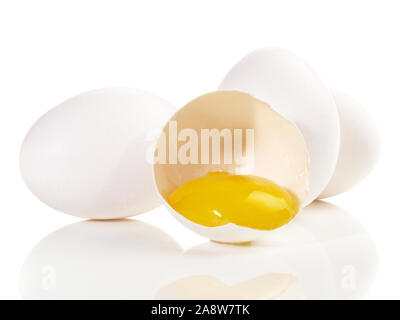Eggs on white Background Stock Photo