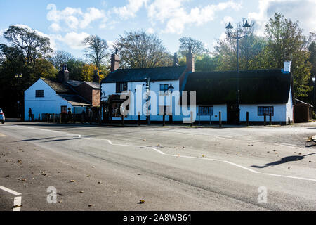 Cottages in the Village of Churchtown, Southport, UK. Stock Photo