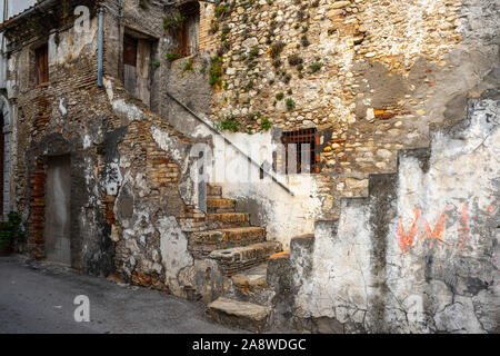 abandoned house in Portocannone, a village of Arbëreshë culture in Molise Stock Photo