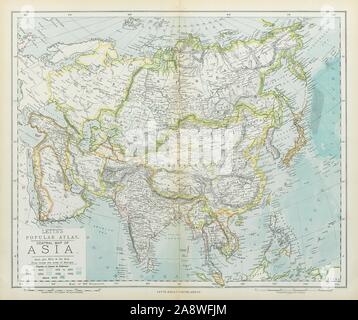 ASIA. British India Hedjaz China Arabia Persia Siam Beloochistan. LETTS 1883 map