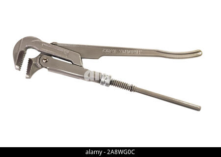 Adjustable wrench isolated on white background Stock Photo