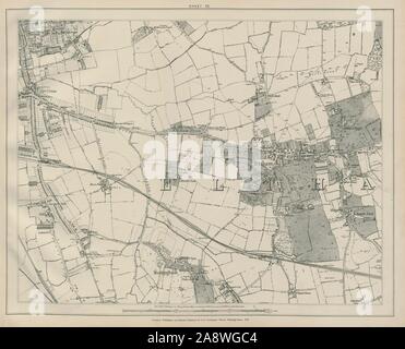 Stanford Library map of London Sheet 29 Eltham Mottingham Blackheath Lee 1895 Stock Photo