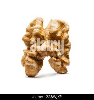 walnut without shell on white background Stock Photo