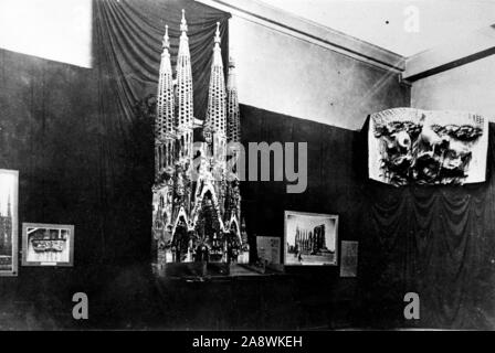 Exhibition of Gaudí's works in Paris, 1910. Stock Photo