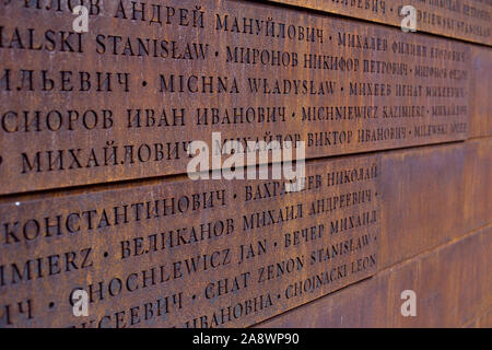 Katyn Russia 12.10.2019: International memorial to victims of political repression. Located in Katyn Forest. Exhibition Center. Stock Photo