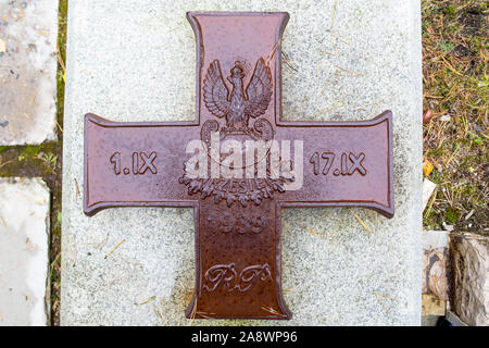 Katyn Russia 12.10.2019: International memorial to victims of political repression. Located in Katyn Forest. Exhibition Center. Stock Photo