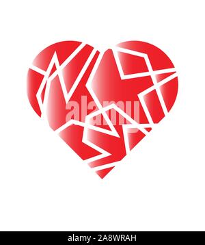 broken heart icon Stock Vector
