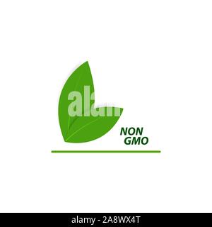 NON GMO label on a white background. Vector illustration . Stock Vector
