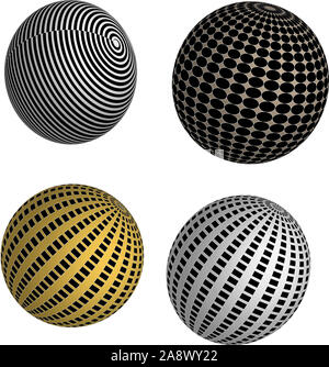 3d ball illustrator pattern background design Stock Photo