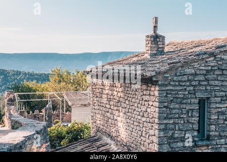 Gordes, Provence-Alpes-Cote d'Azur, France, September 25, 2018: Old authentic stone cottage Stock Photo