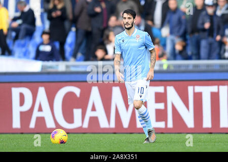 Rome, Italy. 10th Nov, 2019. Luis Alberto of SS Lazio during the Serie A match between Lazio and Lecce at Stadio Olimpico, Rome, Italy on 10 November 2019. Photo by Giuseppe Maffia. Credit: UK Sports Pics Ltd/Alamy Live News Stock Photo