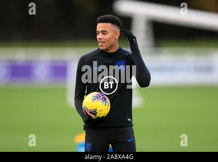 England's Mason Greenwood during the training session at St George's Park, Burton. Stock Photo