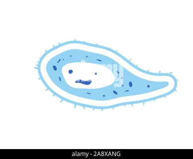 Bacterias cell. Vector illustartion in doodle style. Stock Vector