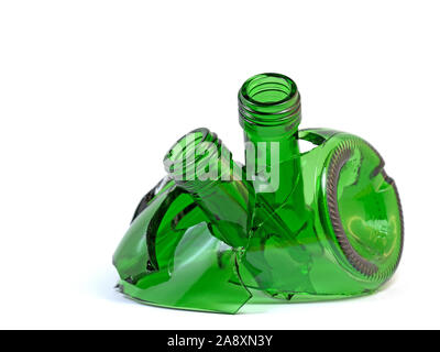 Glass shards in front of white background Stock Photo - Alamy