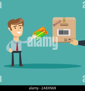 online shopping E-commerce concept. Stock Vector