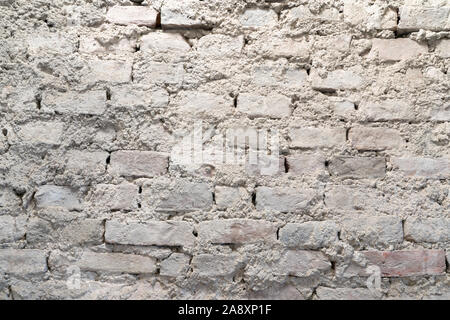 A close up texture background of white brick wall Stock Photo
