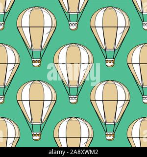 air balloons seamless pattern Stock Vector