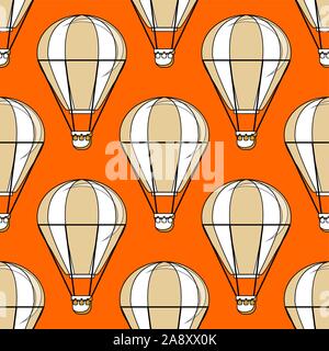 air balloons seamless pattern Stock Vector