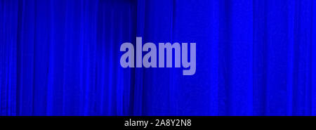 abstract horizontal background - blue curtain Stock Photo