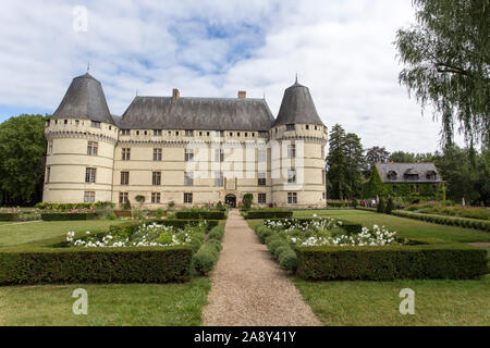 Loire valley, France - August 11, 2016: The chateau de l'Islette, France. This Renaissance castle is located in the Loire Valley. Stock Photo