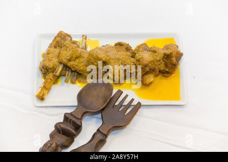 Nawabi food – Mutton curry with gravy. This types of food are too flavourful and delicious. Stock Photo