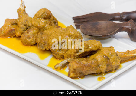 Nawabi food – Mutton curry with gravy. This types of food are too flavourful and delicious. Stock Photo