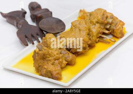 Nawabi food – Mutton curry with gravy. This types of food are too flavourful and delicious. Stock Photo