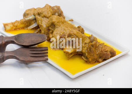 Nawabi food – Mutton curry with gravy. This types of food are too flavourful and delicious. Stock Photo