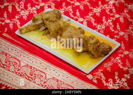 Nawabi food – Mutton curry with gravy. This types of food are too flavourful and delicious. Stock Photo