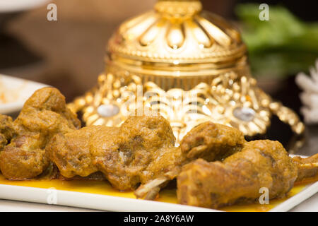 Nawabi food – Mutton curry with gravy. This types of food are too flavourful and delicious. Stock Photo