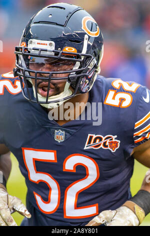 Chicago, Illinois, USA. 10th Nov, 2019. - Bears #52 Khalil Mack in