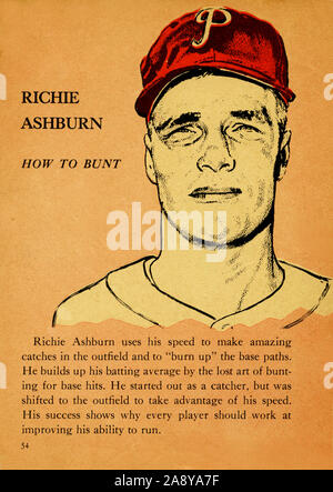 Philadelphia Phillies RICHIE ASHBURN Glossy 8x10 Photo Baseball Portrait  Poster