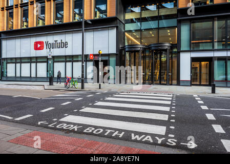 Google London and Youtube London offices at 6 Pancras Square near King's Cross Station in central London UK Stock Photo