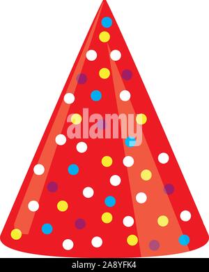 Isolated party hat over a white background - Vector illustration Stock Vector