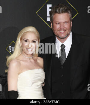 Santa Monica, CA, USA - Nov 10, 2019: Gwen Stefani and Blake Shelton attend 45th Annual People's Choice Awards at The Barker Hanger Stock Photo