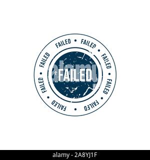 Failed round grunge rubber stamp. Vector illustration on white background Stock Vector