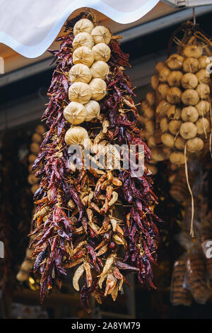 dried herbs, spices and and pepper Stock Photo