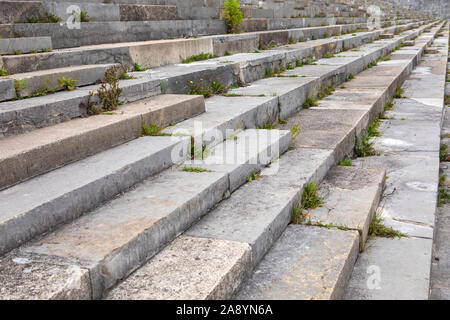 Nuremberg, Germany - October 24th 2019: Remains of the Zeppelinfeld grandstand in Nuremberg, Germany. It is the grandstand from which Adolf Hitler mad Stock Photo