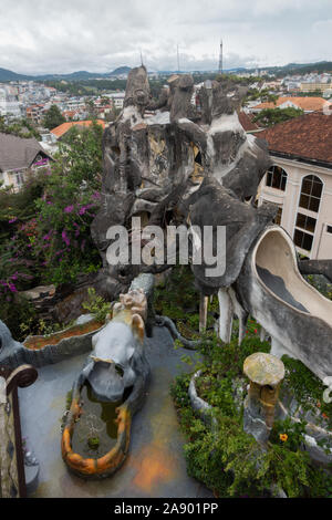 Interesting architecture at Crazy House in Dalat / Da Lat Vietnam Stock Photo