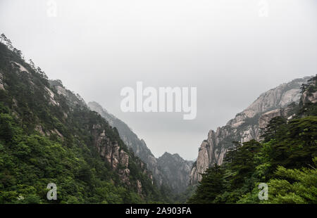 Yellow Mountains.Mount Huangshan.A mountain range in southern Anhui province in eastern China. Stock Photo