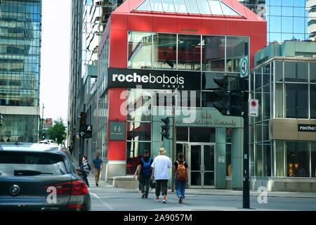 Montreal, Quebec Canada. Jul 24 2019. French furniture retailer roche bobois showroom in Canada. Stock Photo